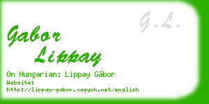 gabor lippay business card